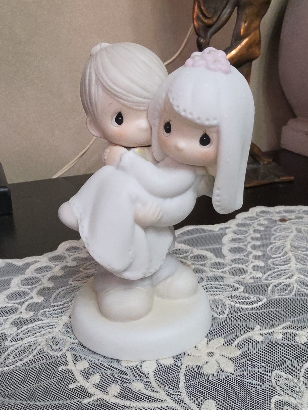 Vtg 1982 Bless You Two By Jonathan David Precious Moments Cute Wedding Couple